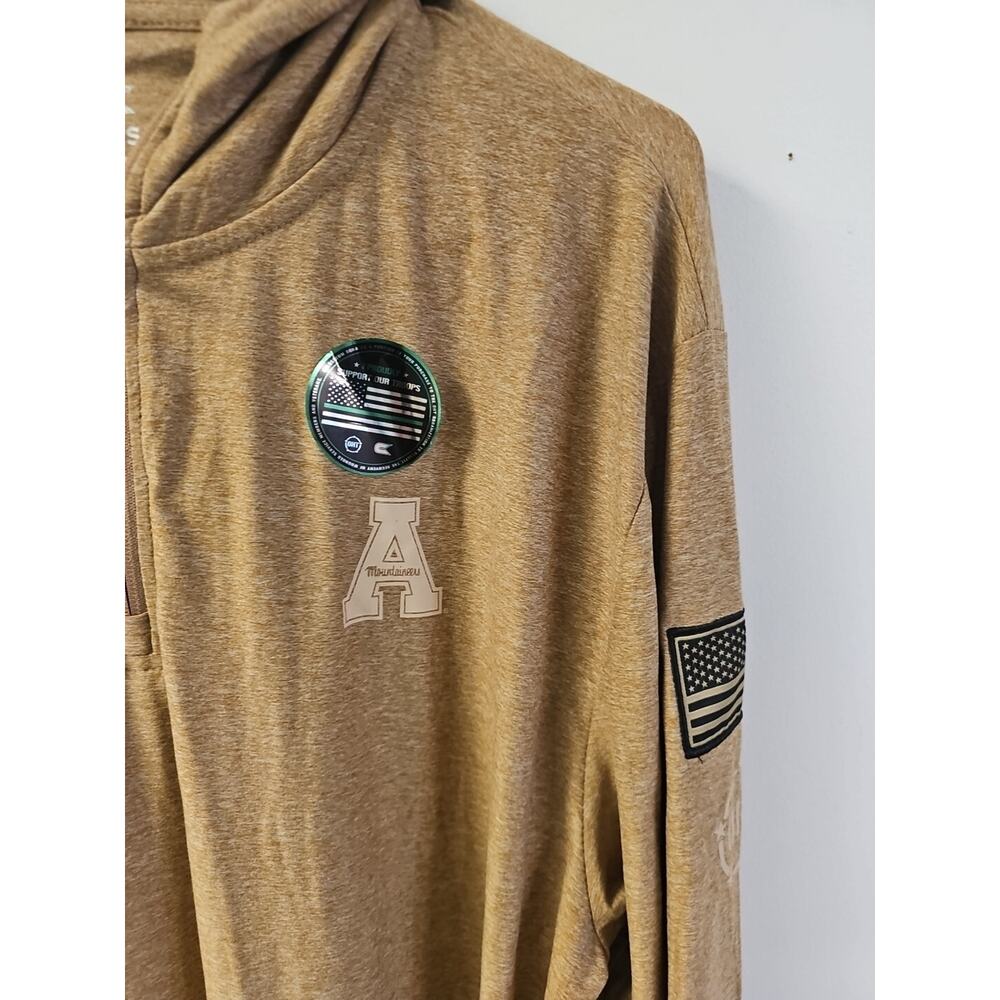 App State Mountaineers 1/4 Zip Pullover Mens L Colosseum Operation Hat Trick - Picture 5 of 13